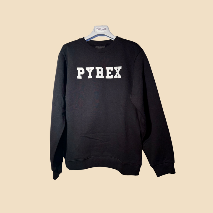 Felpa nera PYREX con logo frontale