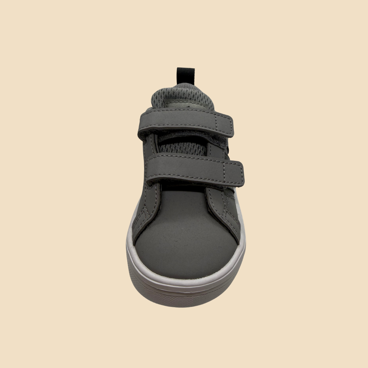 Sneakers Bambino Grigie con Doppio Strappo