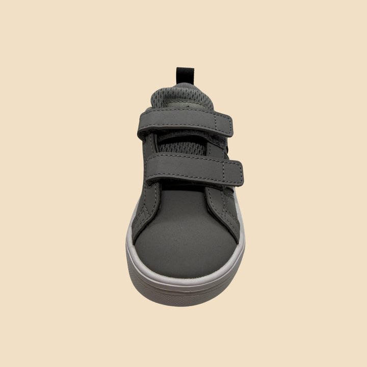 Sneakers Bambino Grigie con Doppio Strappo