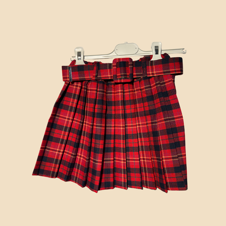Gonna Scozzese Rosso Classico