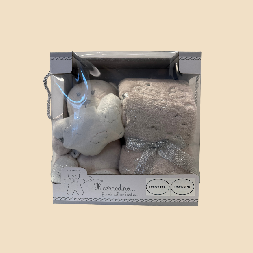 Set Copertina & Peluche – Idea Regalo Neonato