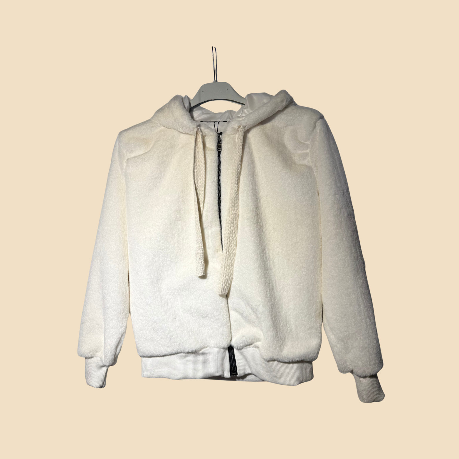 Felpa teddy bianca bambino