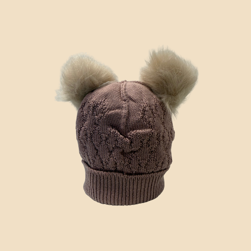 Cappellino Invernale con Doppio Pompon