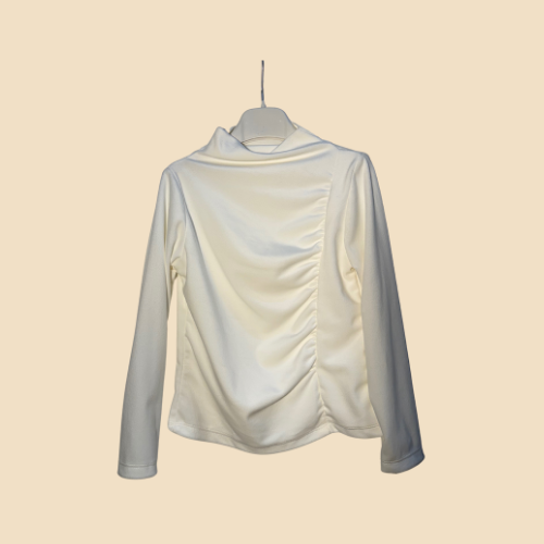 Maglia Elegante Bambina a Manica Lunga con Drappeggio Laterale