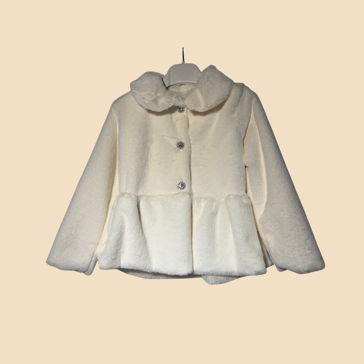 Cappottino neonato panna con colletto