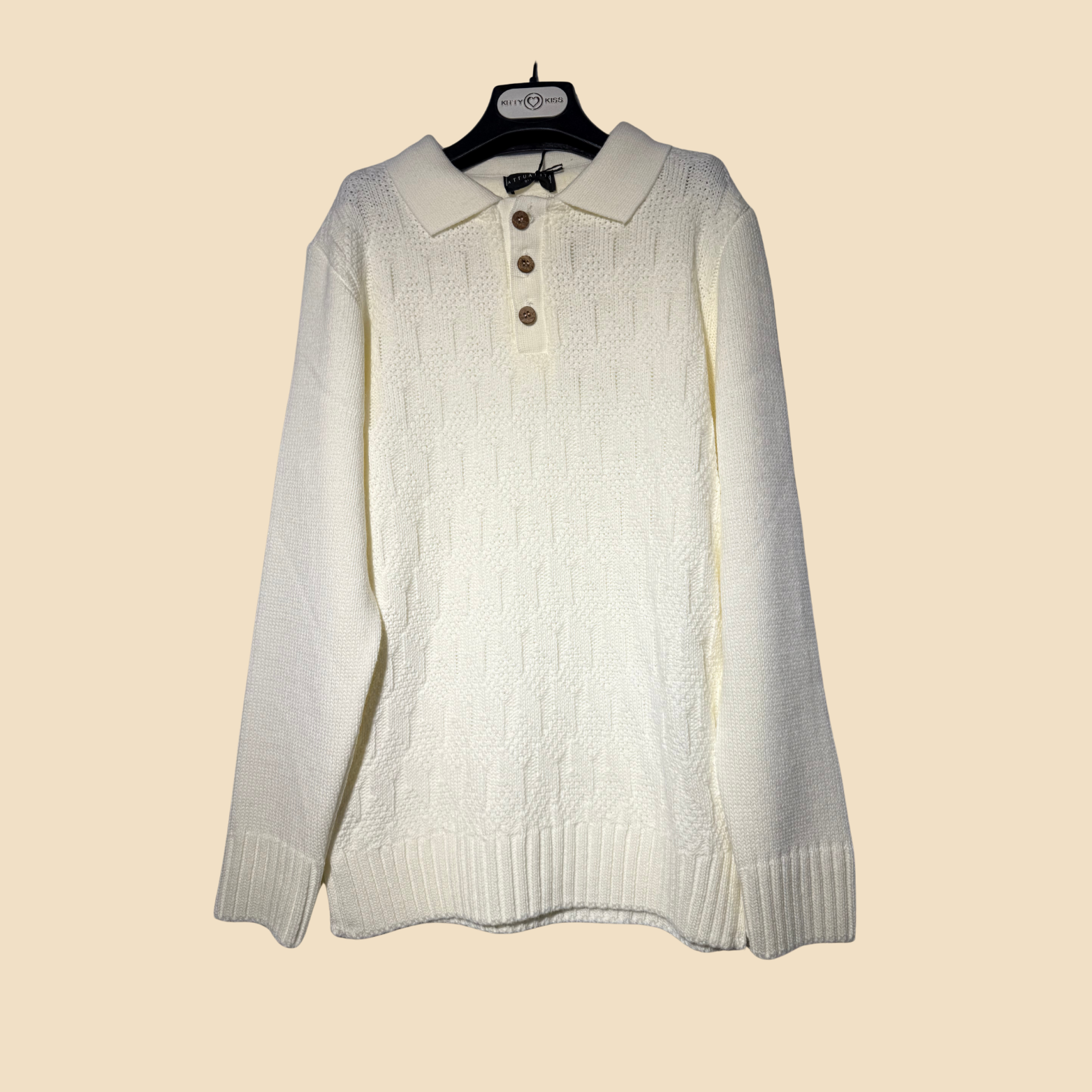 Maglioncino con collo polo e bottoni